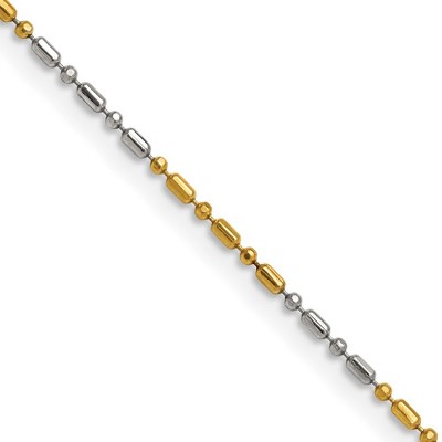 Chisel Two-tone Brass 1.2mm 20" Fancy Chain Necklace
