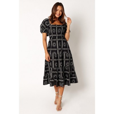 Petal and Pup Womens Soliel Puff Sleeve Midi Dress
