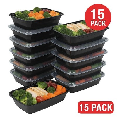 Meal Prep Containers W/Lids -Square Food Storage  BPA-Free Stackable  Microwave  Freezer & Dishwasher Safe  Reusable Lunch Bento Box