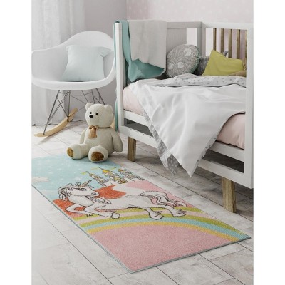 Unique Loom Whimsy Kids Jolly Unicorn Unicorn Indoor Woven Area Rug