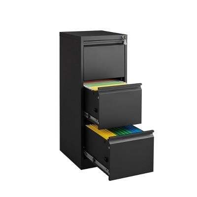 VASIP 4 Drawer Vertical File Cabinet with Lock,Filing Cabinet, Metal Filing Cabinet for Home Office Organizer Storage Cabinet