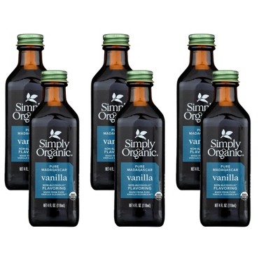Simply Organic Pure Madagascar Vanilla Flavoring - Case of 6/4 oz