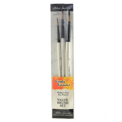 Robert Simmons Simply Simmons Short Handle Brush Sets, To The Point Set, 3-Piece