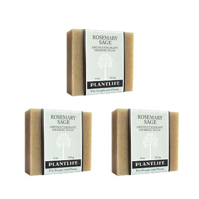 Plantlife Rosemary Sage Bar Soap – Moisturizing, Soothing, Handcrafted, Plant-Based – Made in California, 4oz