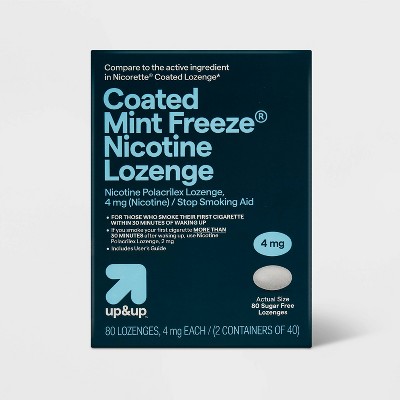 4mg Mini Coated Lozenge Mint - 80ct - up&up™
