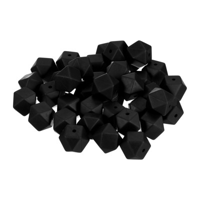 Unique Bargains DIY Keychain Necklace Jewelry Making Hexagonal Silicone Beads 30 Pcs