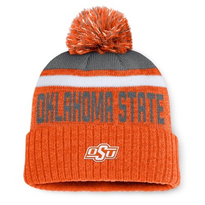 NCAA Oklahoma State Cowboys Knit Cuffed Pom Beanie: Solid Midweight Acrylic Hat
