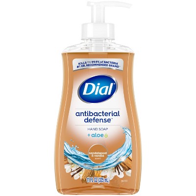 Dial Antibacterial Defense Liquid Hand Soap - Sandalwood & Vanilla - 11oz