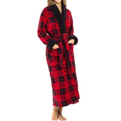 ADR Women's Plush Fleece Bathrobe for, Warm Cozy Bath Robe