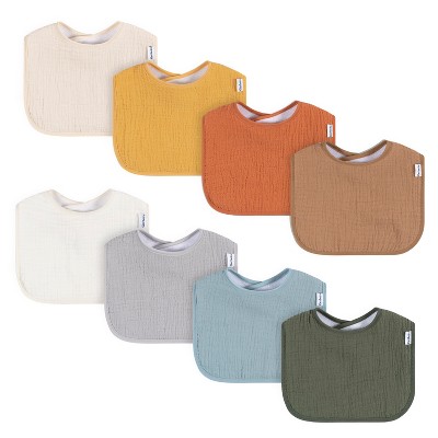 Gerber Baby Neutral 8-Pack Bibs, Multi, One Size