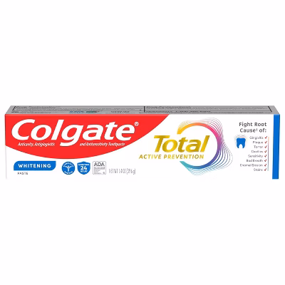 Colgate Total Travel Size Whitening Paste Toothpaste - Trial Size - 1.4oz