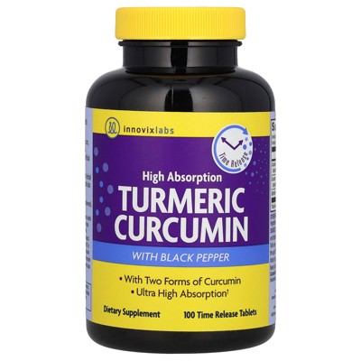 InnovixLabs Turmeric Curcumin, High Absorption , 100 Time Release Tablets