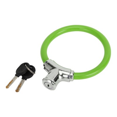 Unique Bargains Bicycle Lock Portable Ring Cable Anti-Theft Bike Lock Mini Ring Lock Green 16.54"