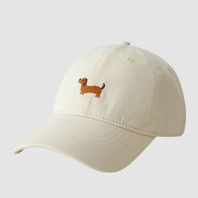 Anna-Kaci Women's Embroidered Sausage Dog Baseball Cap with Curved Brim and Adjustable Strap Casual Life