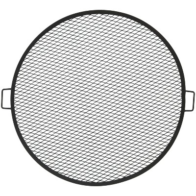 Sunnydaze Outdoor Camping or Backyard Heavy-Duty Steel Round X-Marks Fire Pit Cooking Grilling Grate