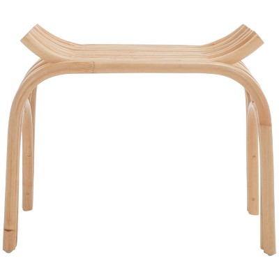 Strix Curved Rattan Stool - STL6501A - Natural - Safavieh