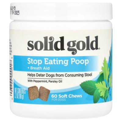 Solid Gold Stop Eating Poop + Breath Aid, For Dogs , 60 Soft Chews, 3.2 oz (90 g)