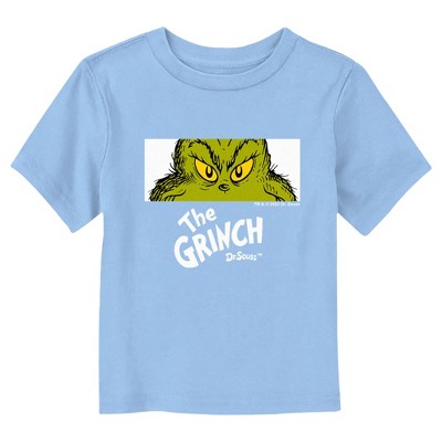 Toddler's Dr. Seuss Grinch Eyes Close Up Crop T-Shirt