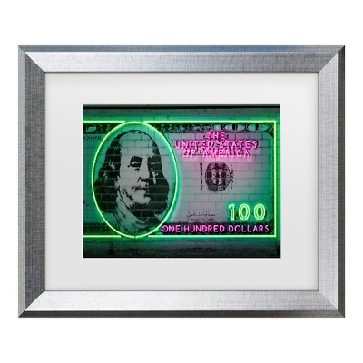 Trademark Fine Art - Octavian Mielu 100 dollars Matted Framed Art