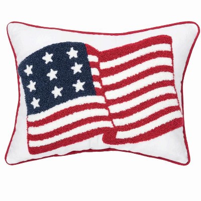C&F Home American Flag Small Accent Pillow, 12" x 16"