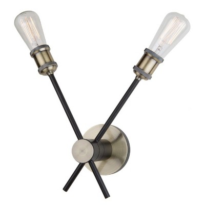 Artcraft Lighting Tribeca 2 - Light Sconce in  Matte Black/Satin Brass