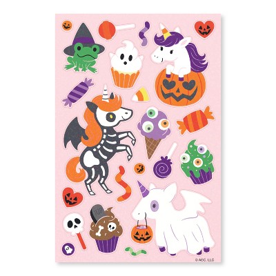 33ct Halloween Stickers Unicorn and Friends