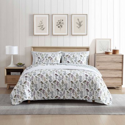 Eddie Bauer Flower Field Quilt Set Green