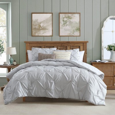 Swift Home | Striped Pintuck 3-Piece Comforter Set