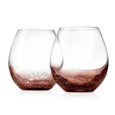 NutriChef  Crystal Stemless Wine Glass Set