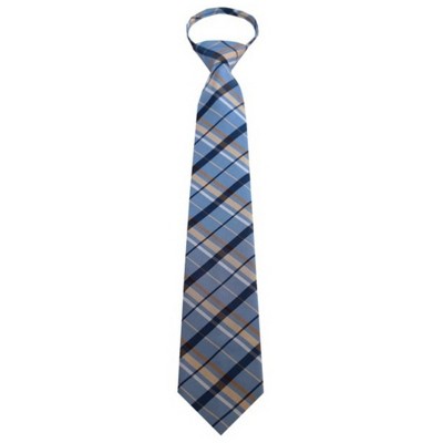 Men's Plaid 3.25 Inch W And 20 Inch L Zipper Neckties