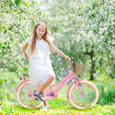 Gulches Multiple Colors,Girls Bike with Basket for 7-10 Years Old Kids,20 inch wheel ,No Training Wheels Included