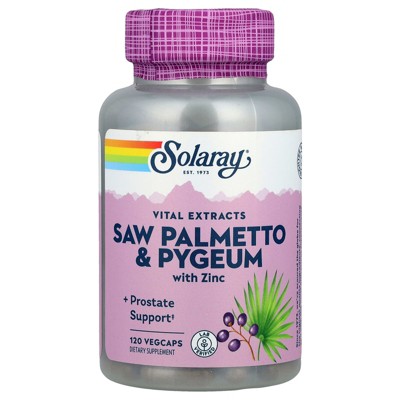 Solaray Vital Extracts, Saw Palmetto & Pygeum with Zinc, 120 VegCaps