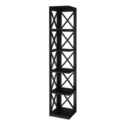 63.75" Breighton Home Xavier 5-Shelf Corner Bookcase