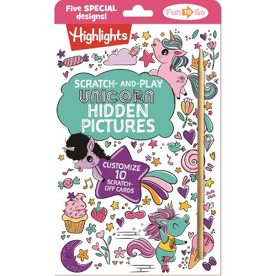 Scratch-And-Play Unicorn Hidden Pictures - (Highlights Fun to Go) (Paperback)