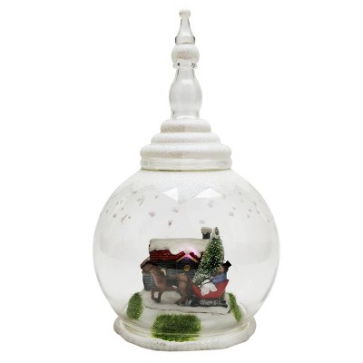 Roman 11.5" LED Lighted Horse and Sleigh Winter Scene Christmas Decoration