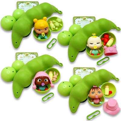 Pea Pod Babies Mystery Surprise 4pk – Mini Dolls, Clothing & Accessories 3+
