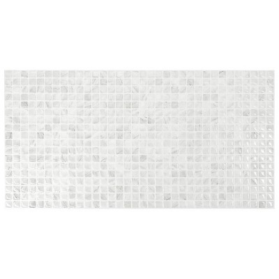 Smart Tiles 2pk XL Glossy Peel & Stick 3D Tile Paper Backsplash Minimo Marble: Vinyl Self-Adhesive Wall Tiles
