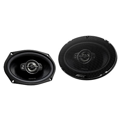 KENWOOD® RS Series KFC-6988RS 6-In. x 9-In. 670-Watt-Max-Power 4-Way Full-Range Car Speakers, Black, 2 Pack