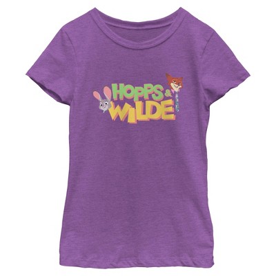 Girls Zootopia 2 Judy Hopps and Nick Wilde Team T Shirt