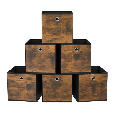 Cube Storage Bin 6 Foldable Cube Organizer Bin with Handles Storage Box