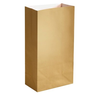 Lumabase 24ct Paper Luminaria Bags Gold