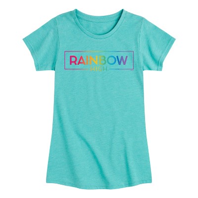 Girls' - Rainbow High - Gradient Logo Fitted Short Sleeve Graphic T-Shirt