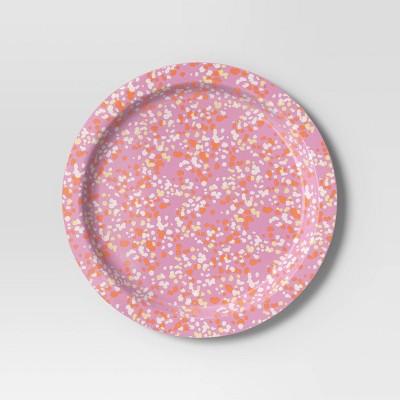 10.5" Plastic Terrazzo Pale Raspberry Dinner Plate Pink - Room Essentials™