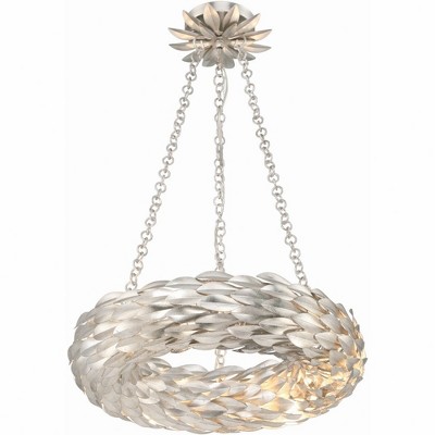 Crystorama Lighting Broche 6 - Light Chandelier in  Antique Silver