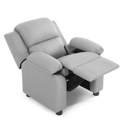 Costway Kids Sofa Deluxe Padded Armchair Recliner Headrest w/ Storage Arms