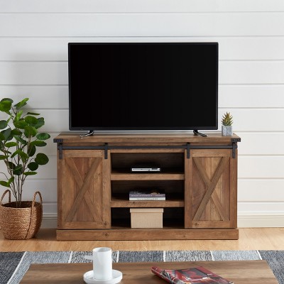 Farmhouse Sliding Barn Door TV Stand for TVs up to 60"