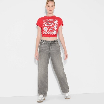 Women's 90's Mid-Rise Relaxed Straight Jeans - Wild Fable™