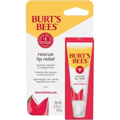 Burt's Bees Rescue Lip Relief Dry Lip Treatment Balm - Watermelon - 0.35oz