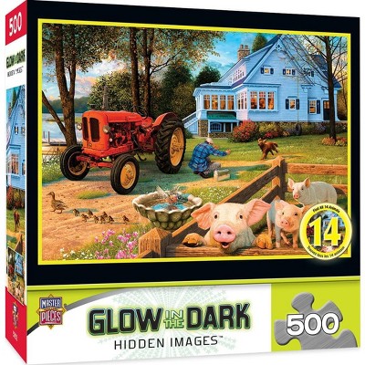 MasterPieces Inc Welcome Home 500 Piece Hidden Images Glow In The Dark Jigsaw Puzzle