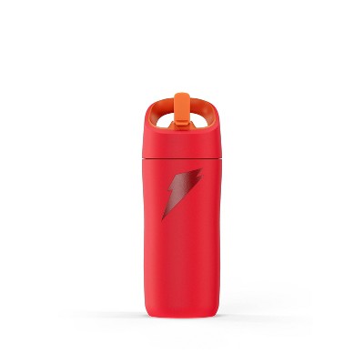 Gatorade 12oz Youth Stainless Steel Water Bottle - Red: Portable Drinkware, Plastic Lid